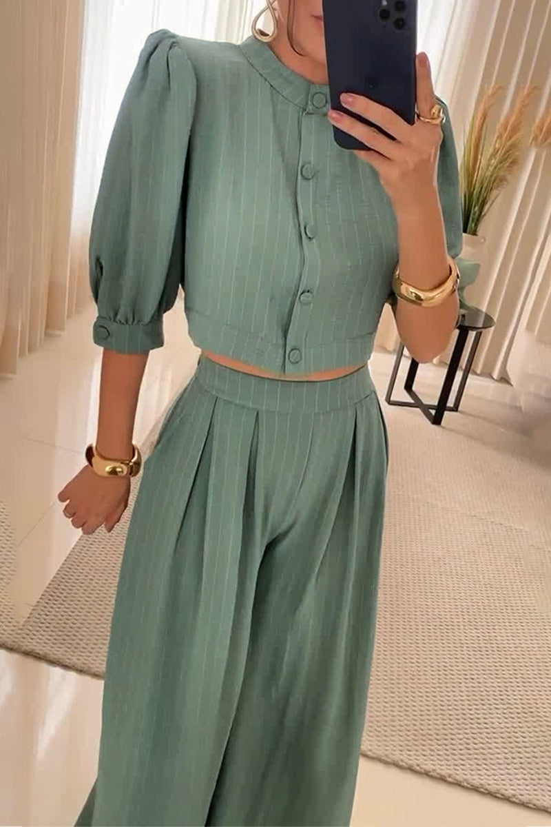 Conjunto Casual de Rallas Elif