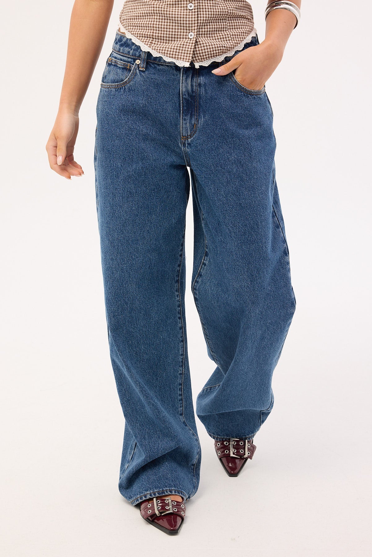 Jean Bella holgado de talle medio