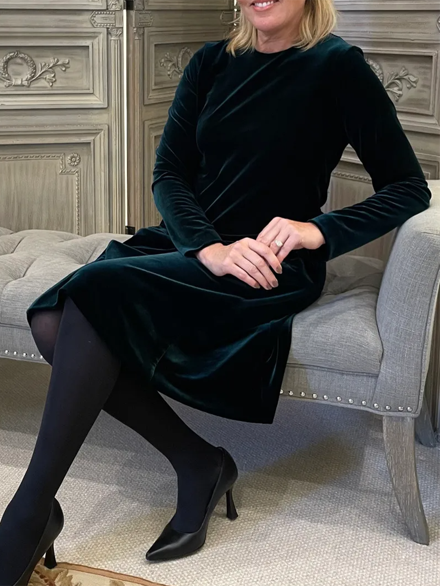 Vestido Midi de Terciopelo