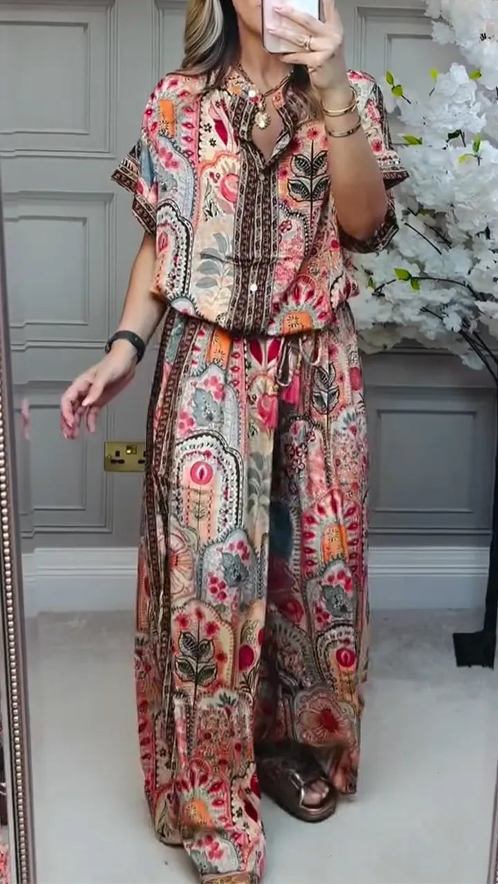 Conjunto Estampado Bohemio Floral