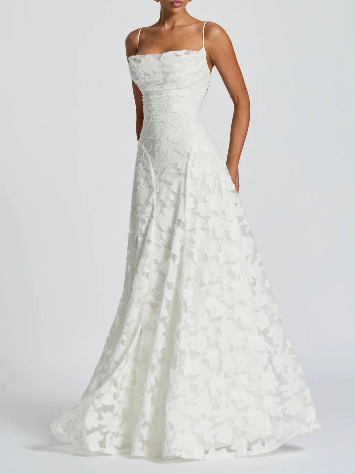 Vestido largo de jacquard