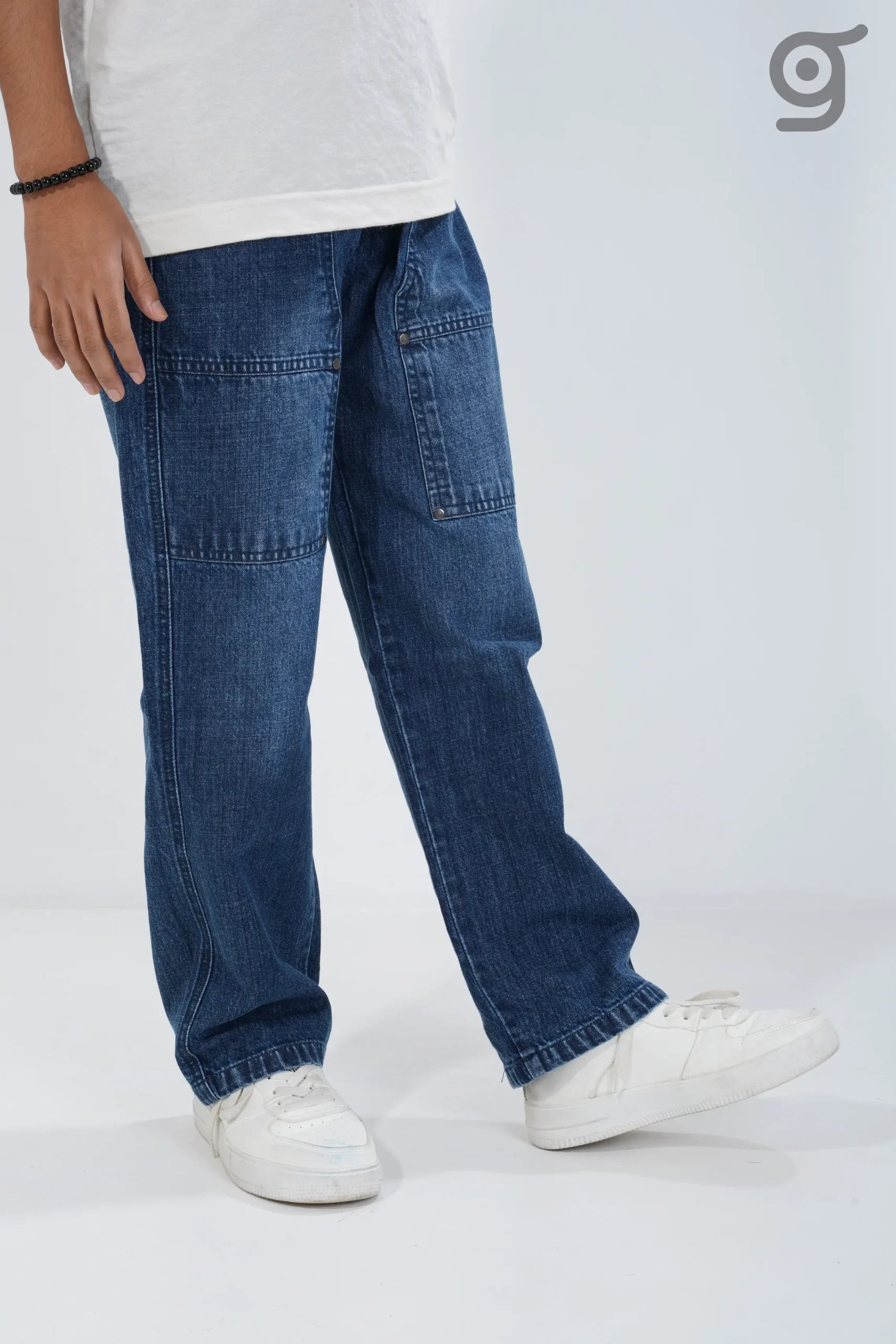 Casual Fit Cargo Denim Para Hombre