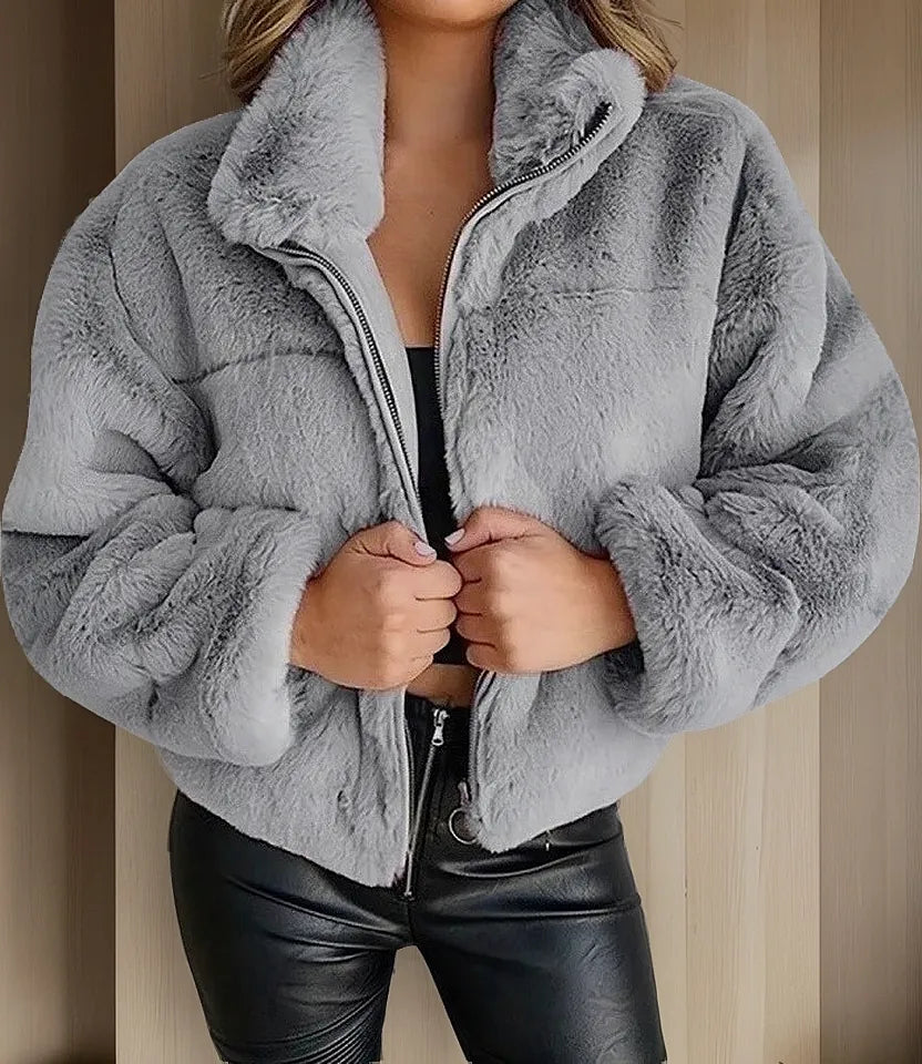 Chaqueta de pelo sintético