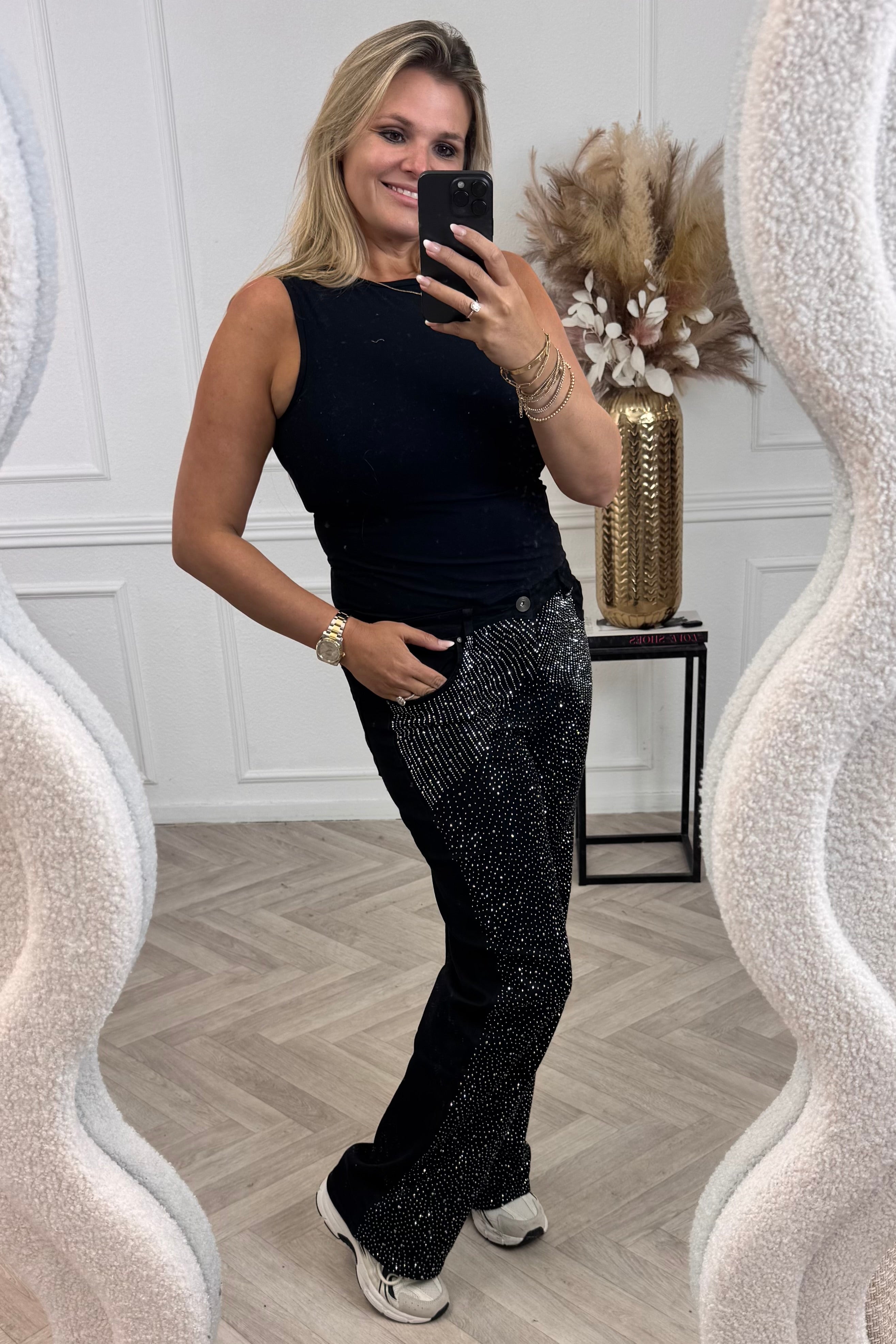 vaqueros con purpurina