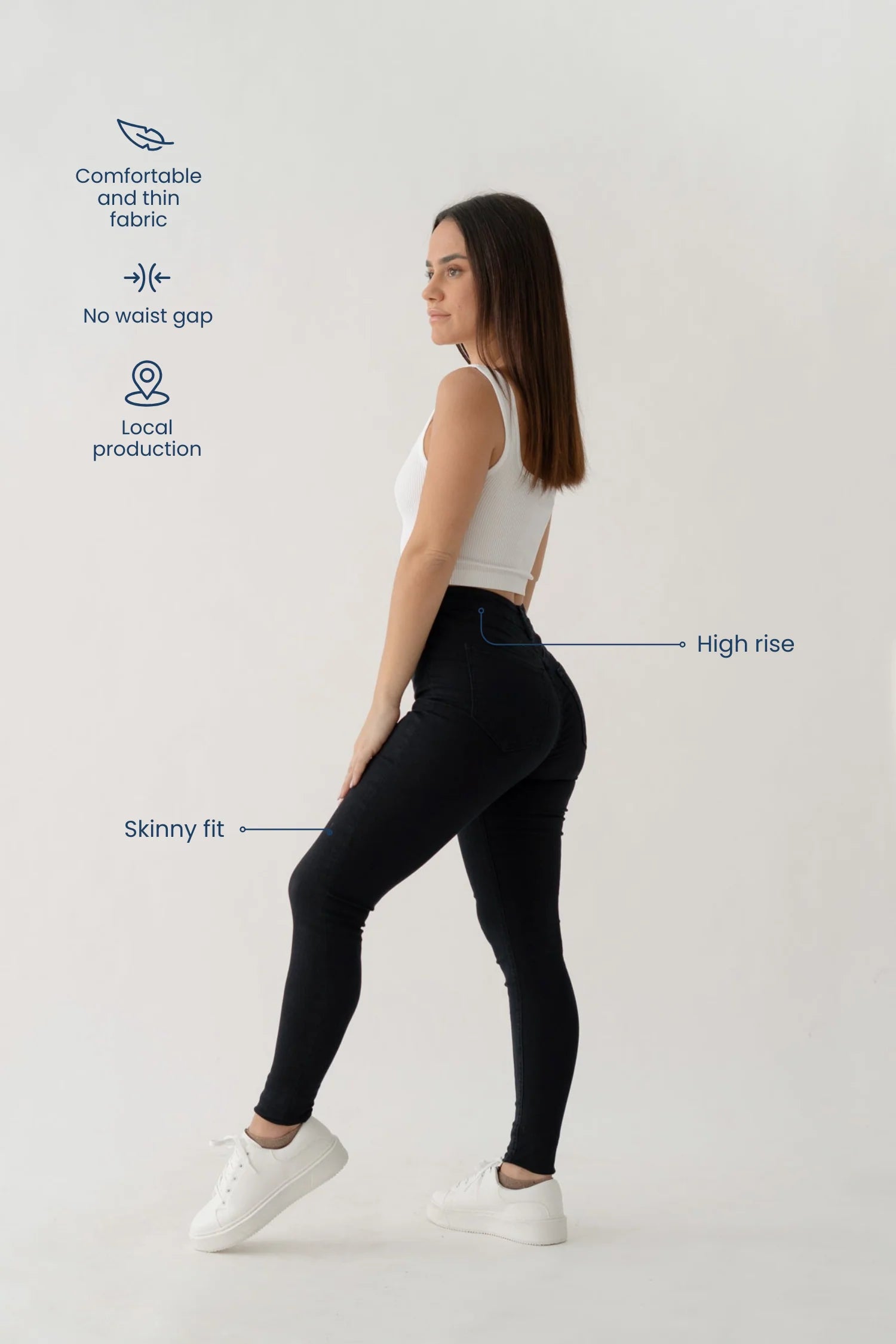 Pantalón de Tiro Alto Bom