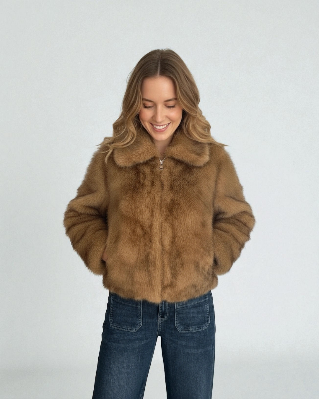 Chaqueta pelo sintético Naty