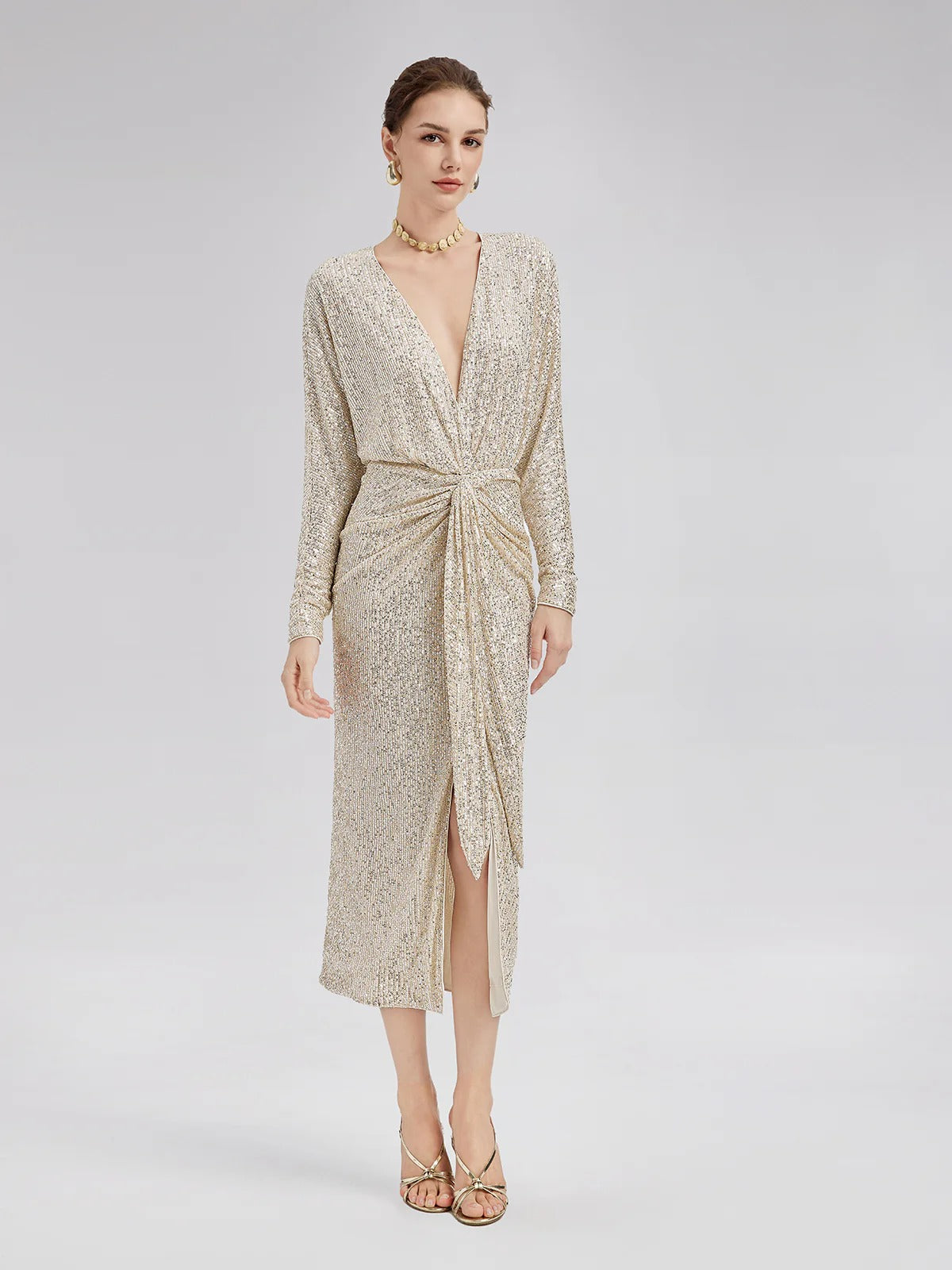 Elegante vestido de lentejuelas