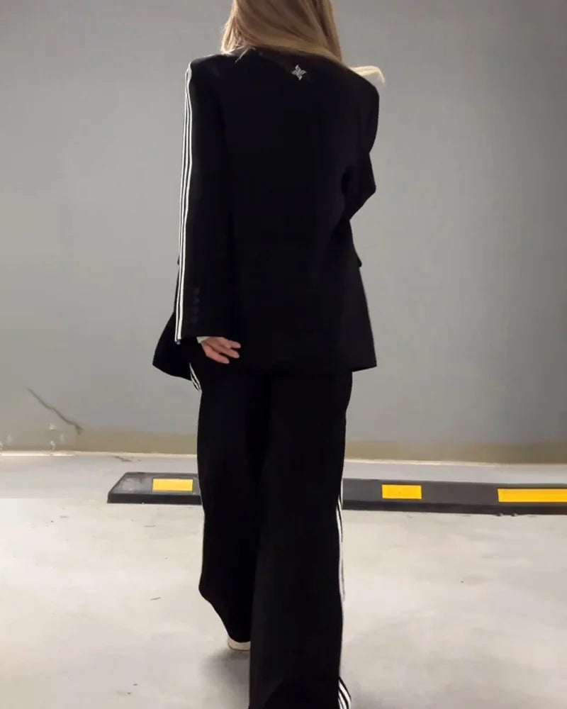 Conjunto de blazer a rayas