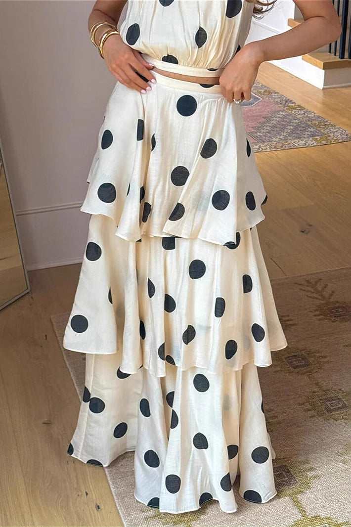 Conjunto de Falda Escalonada