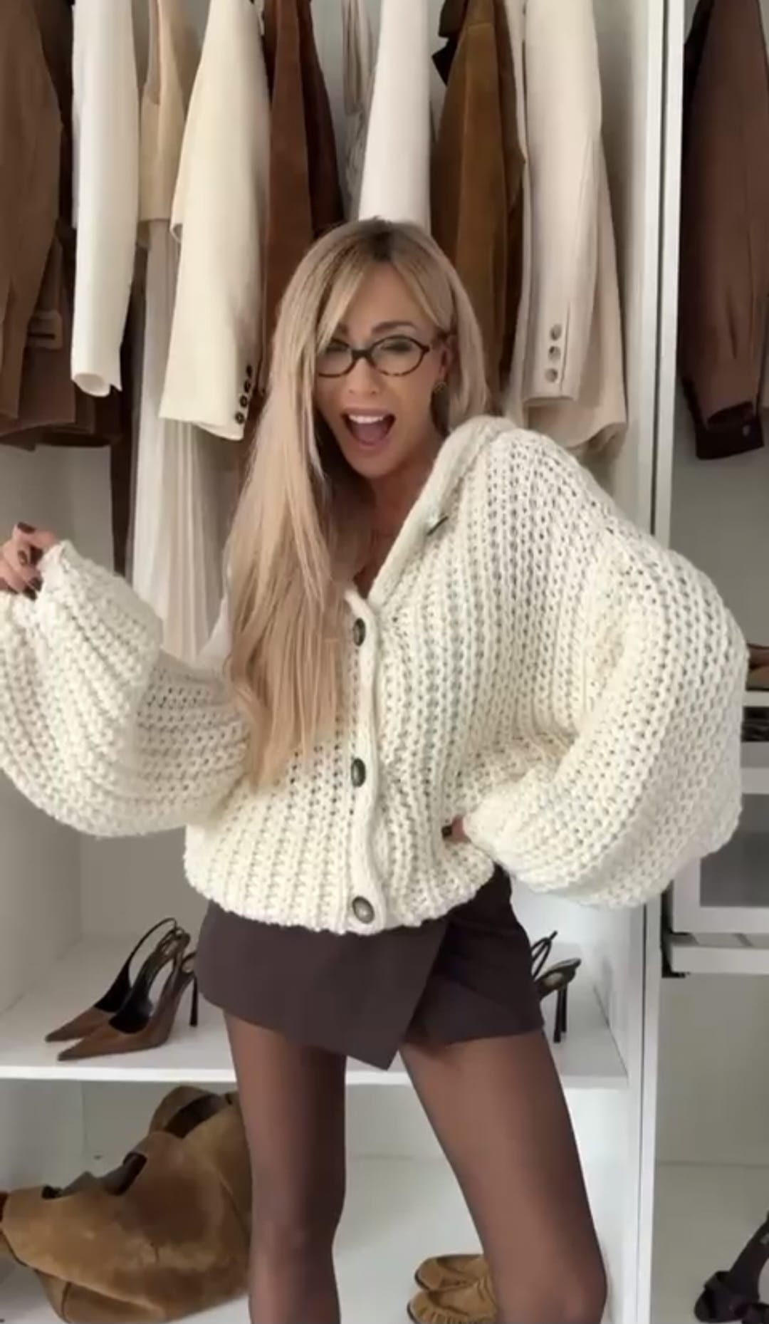 Joly corte cárdigan de Punto