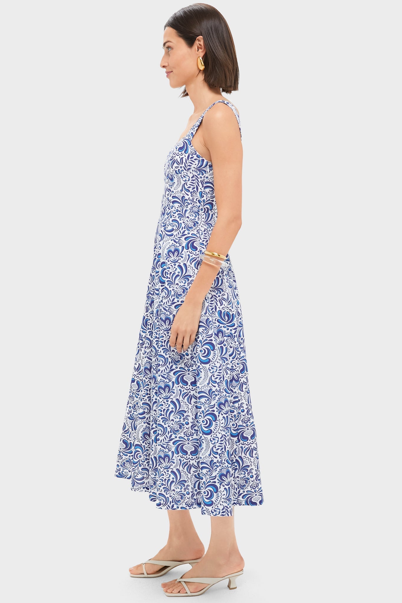 Vestido Estampado Floral De Espalda Abierta