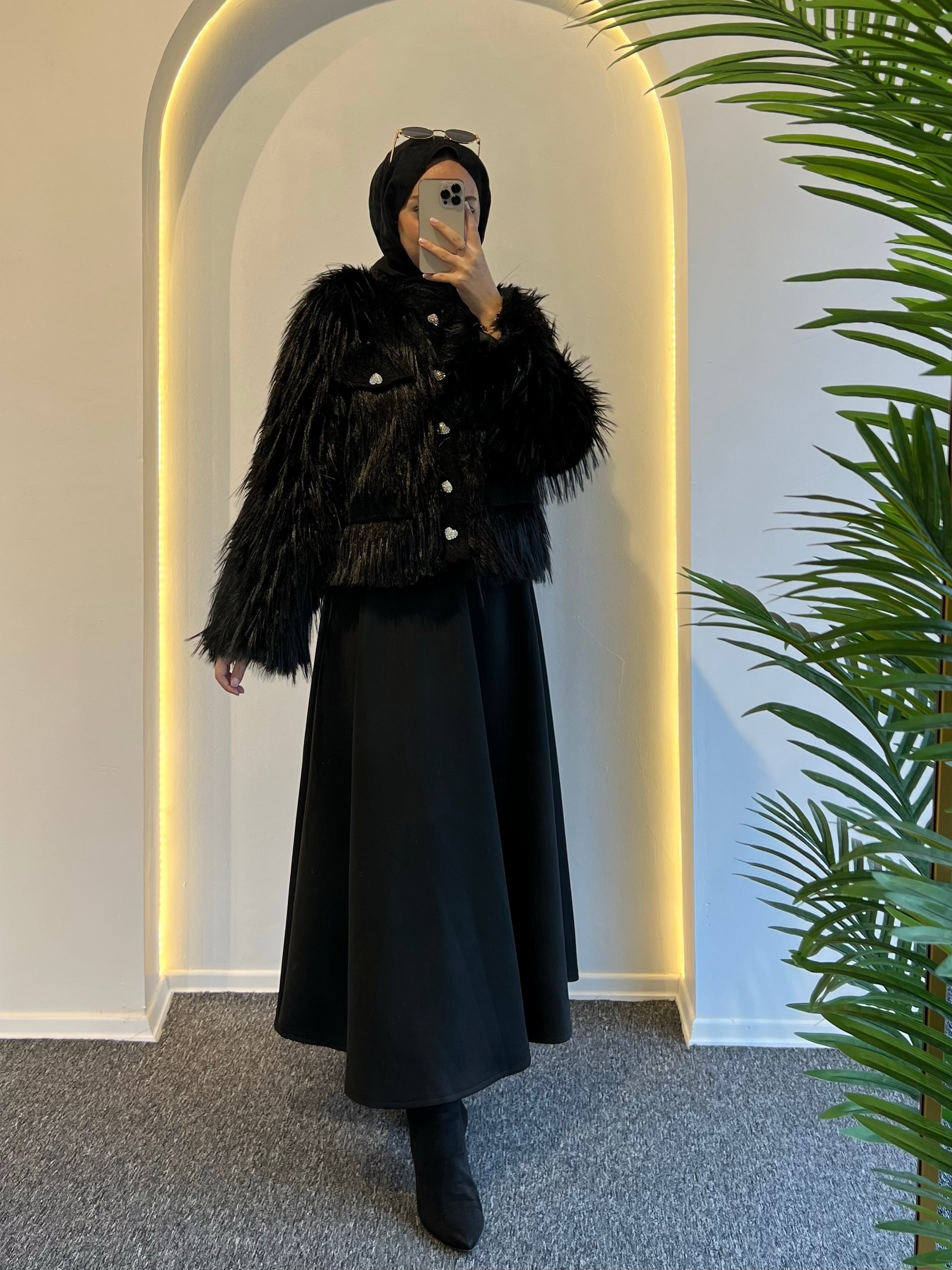 chaqueta de piel de diamante