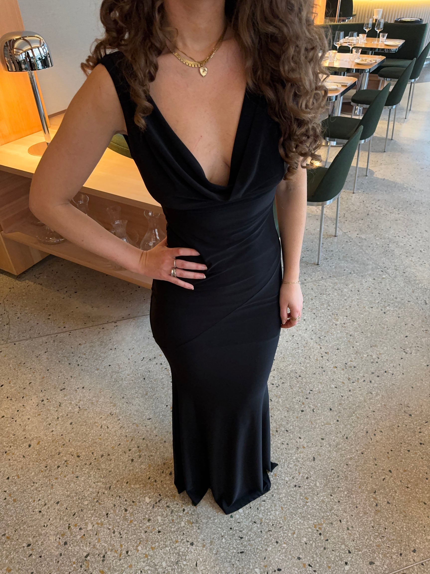 Vestido largo Flora - Negro