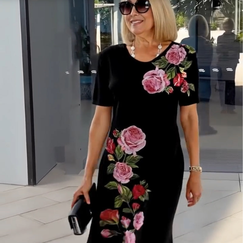 Vestido elegante con estampado floral