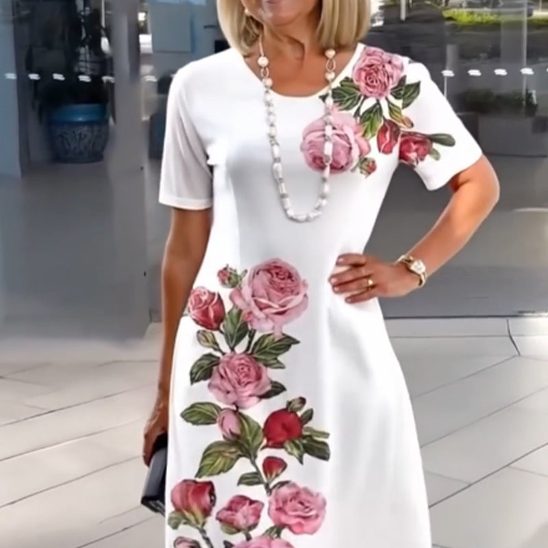 Vestido elegante con estampado floral