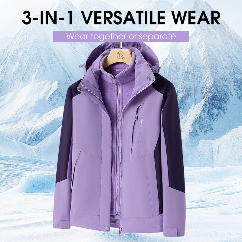 Chaqueta impermeable para exteriores 3 en 1