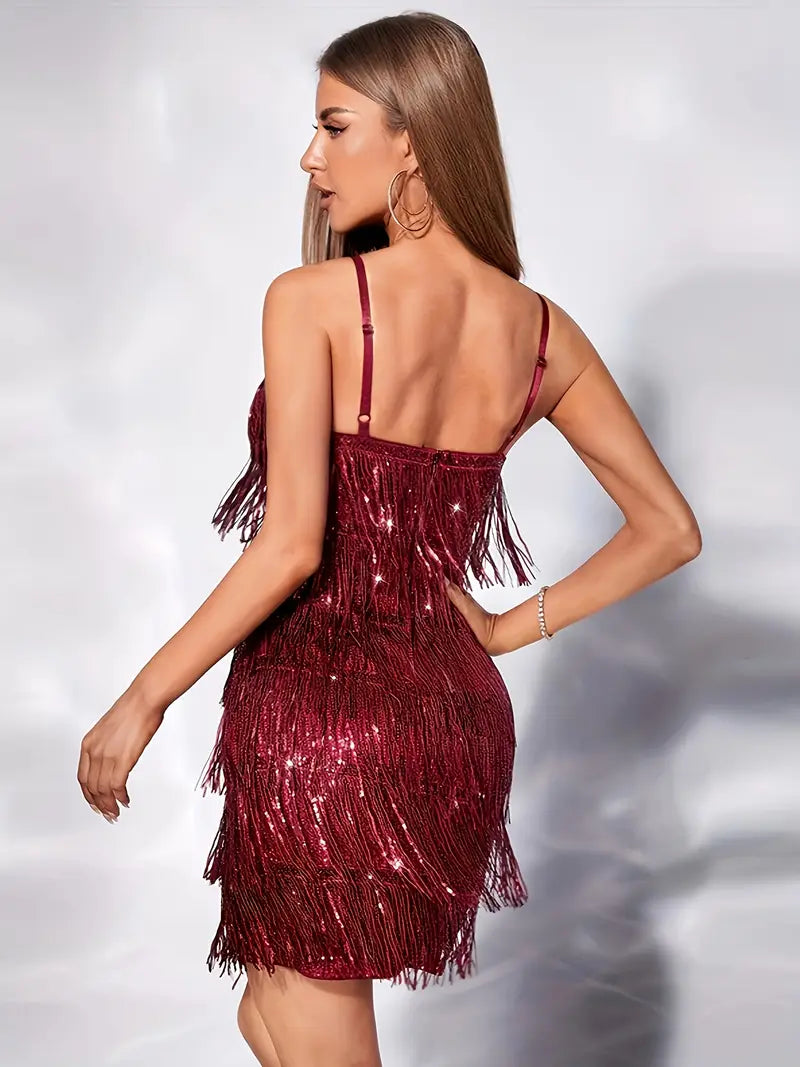 Vestido de Fleco y Lentejuelas