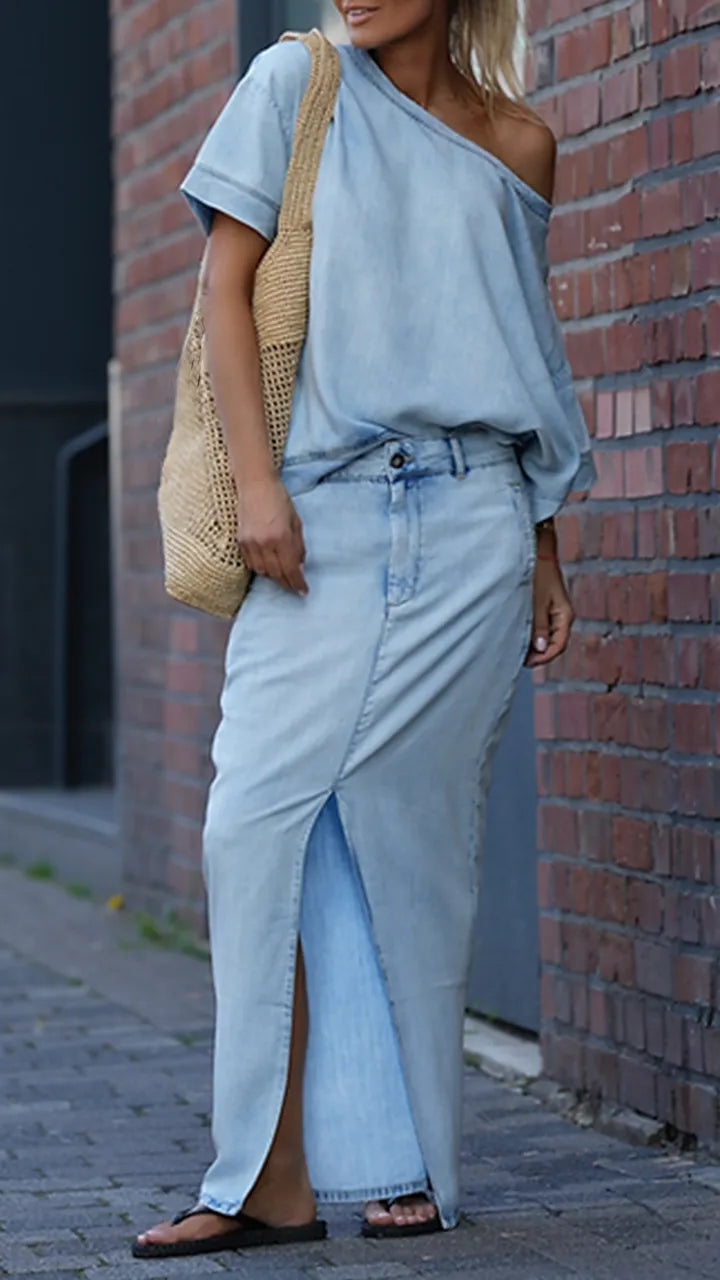 Traje De Mezclilla De Tencel