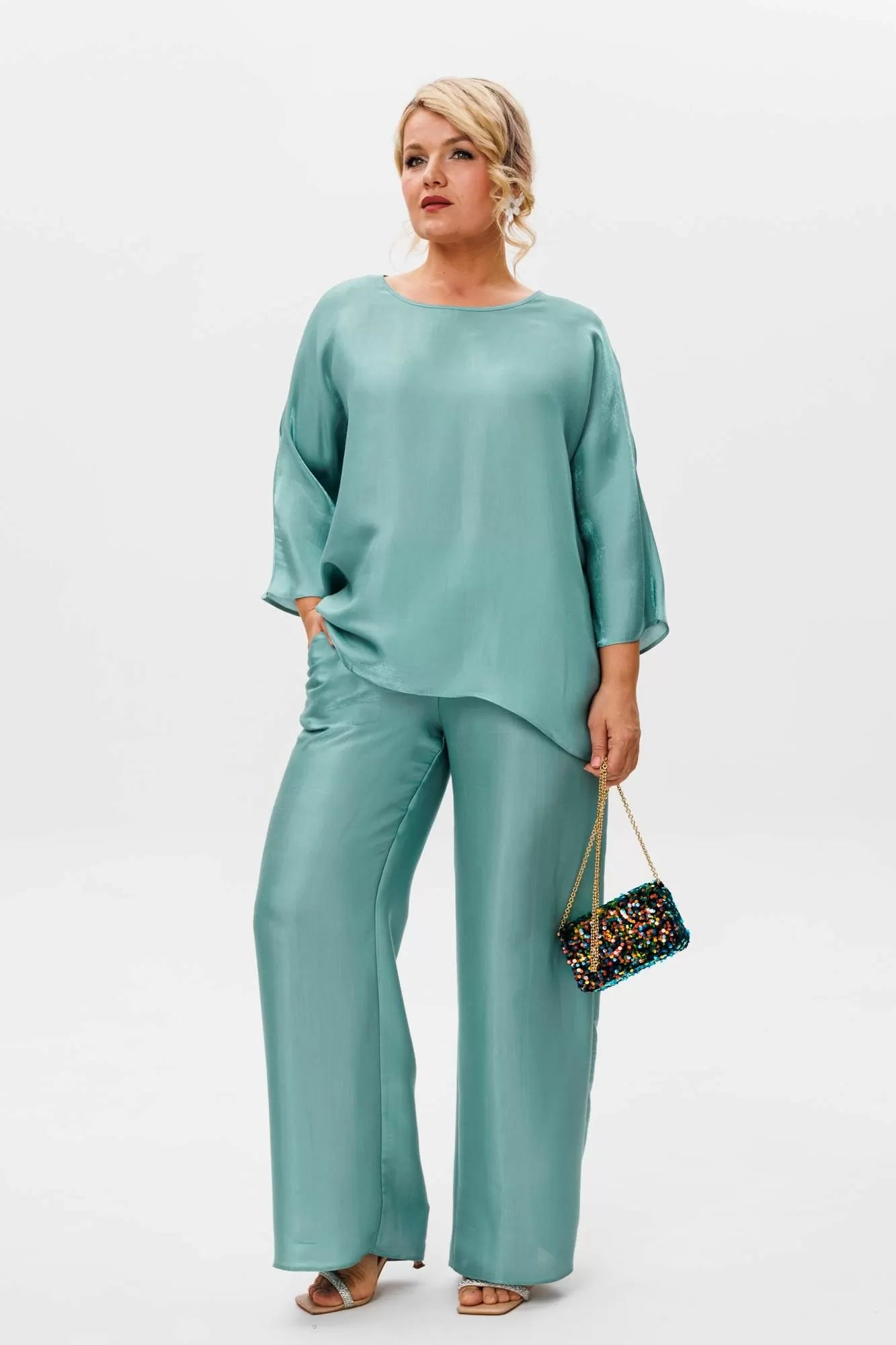 Conjunto Anastasia Color Esmeralda