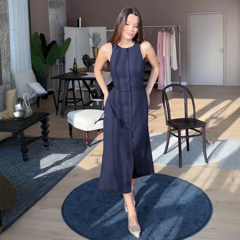 Vestido Cecilia De Botones Sin Mangas