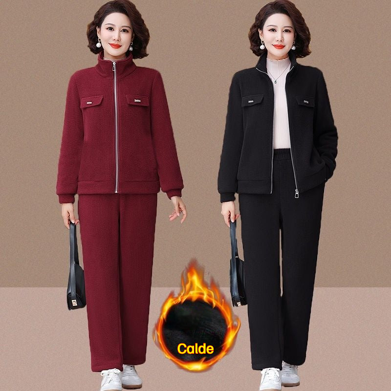 Conjunto Casual de Terciopelo Viña