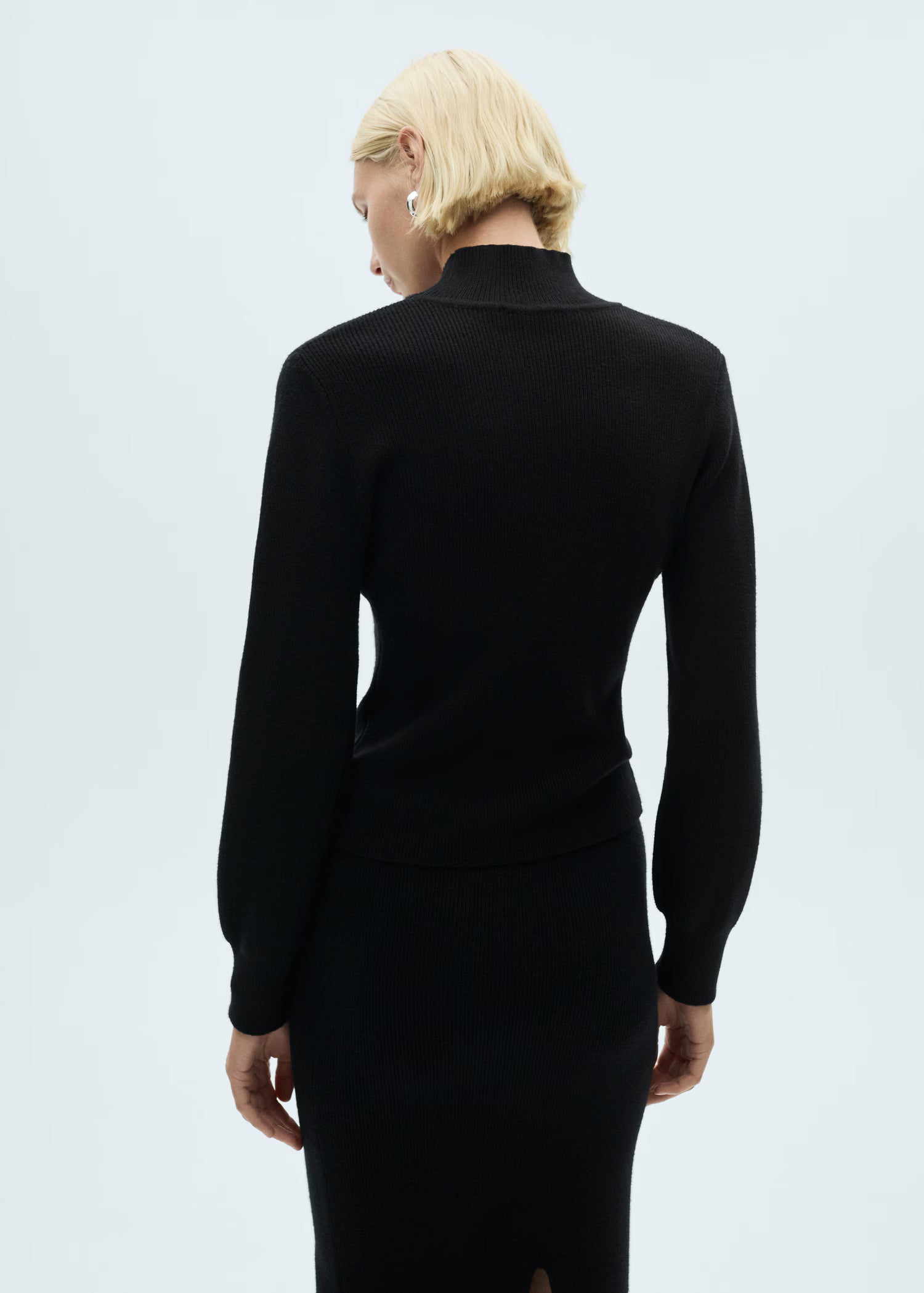 Jersey canalé cuello redondo