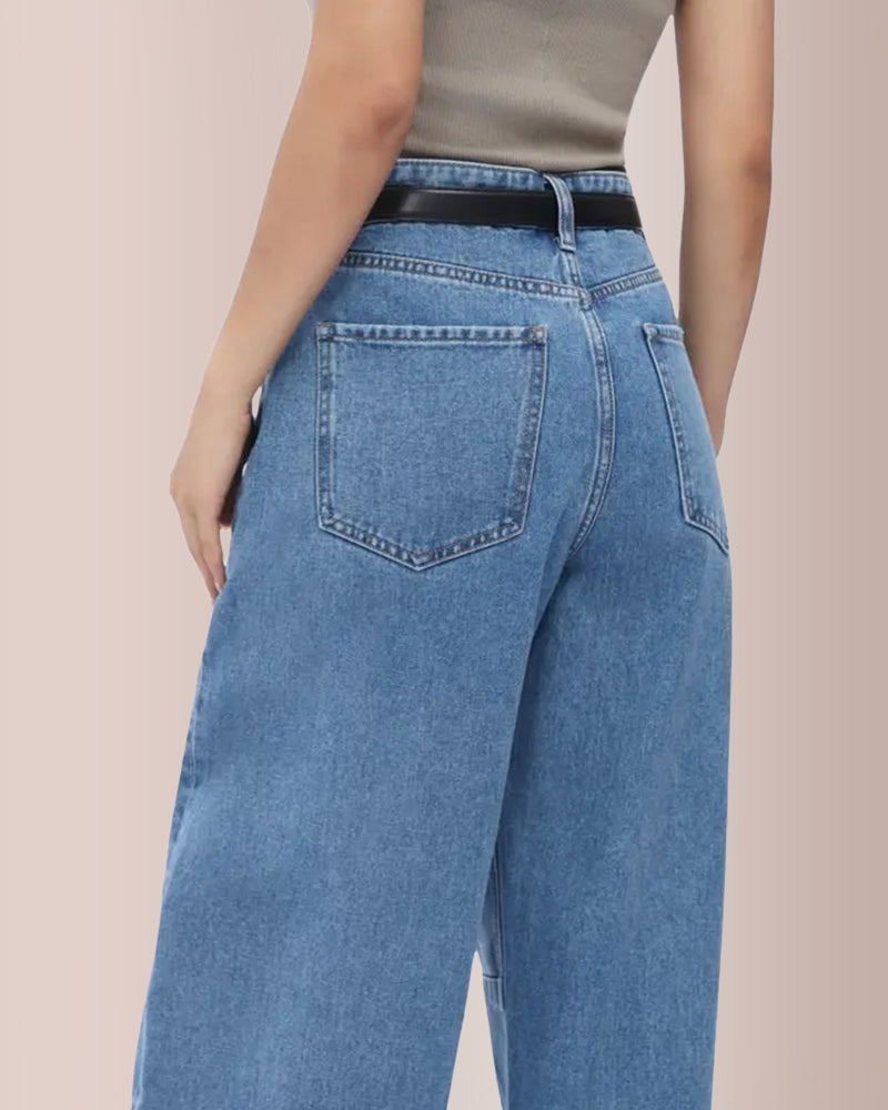 Jeans Holgado  y pierna de barril