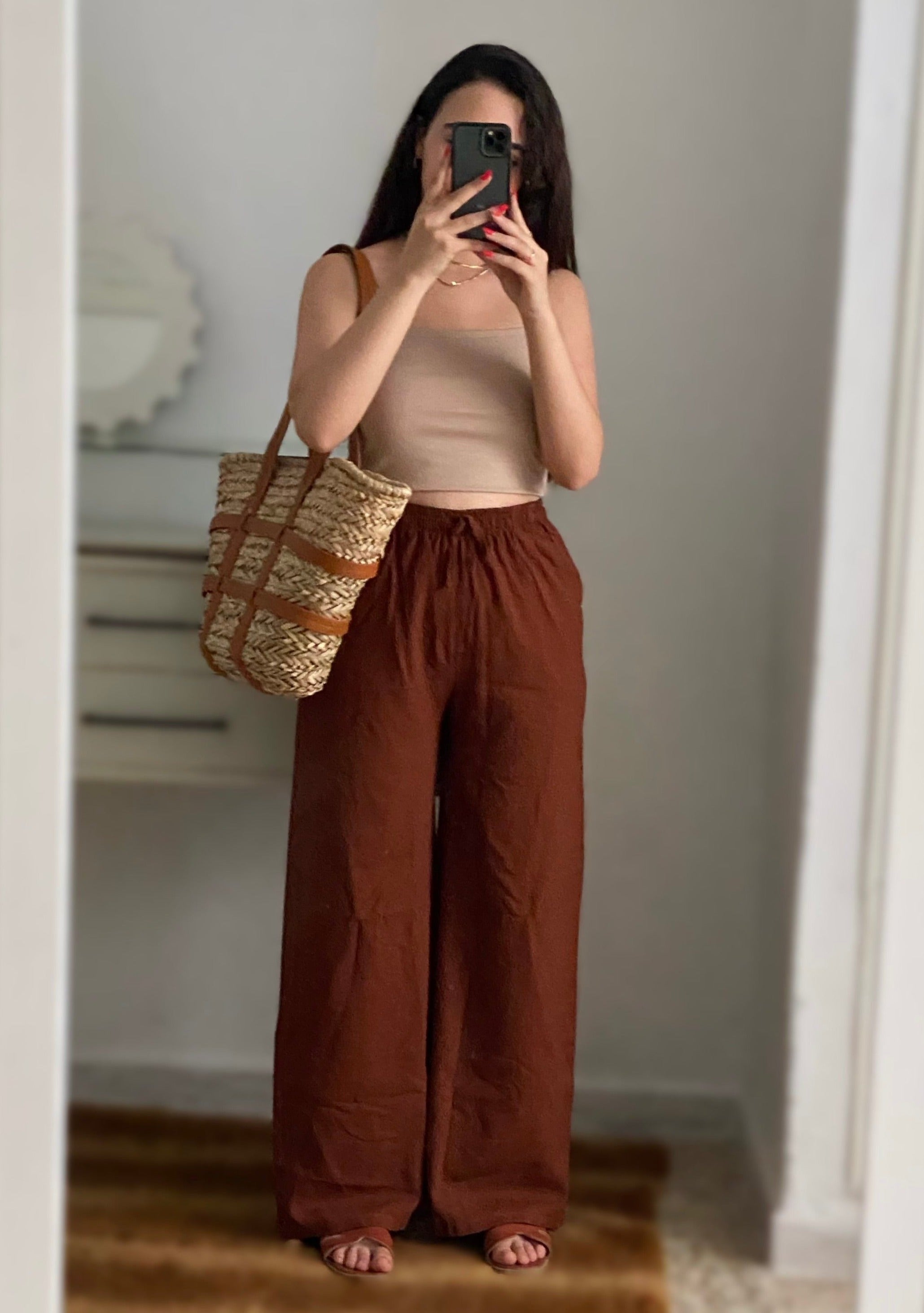 Pantalón de lino primavera-verano