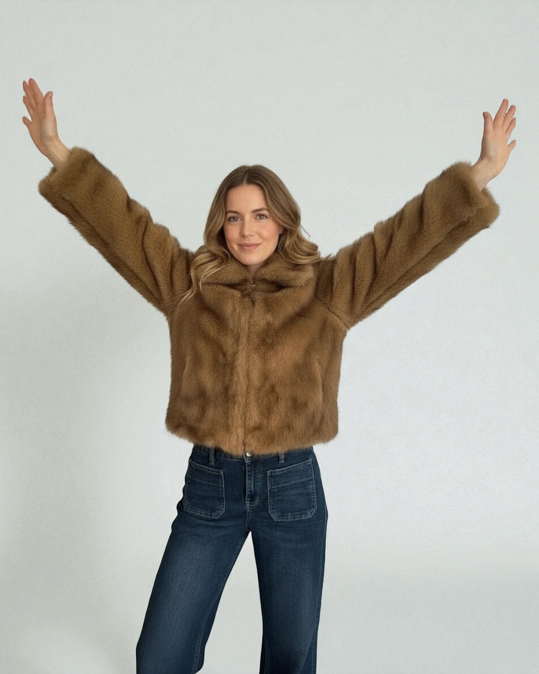 Chaqueta pelo sintético Naty