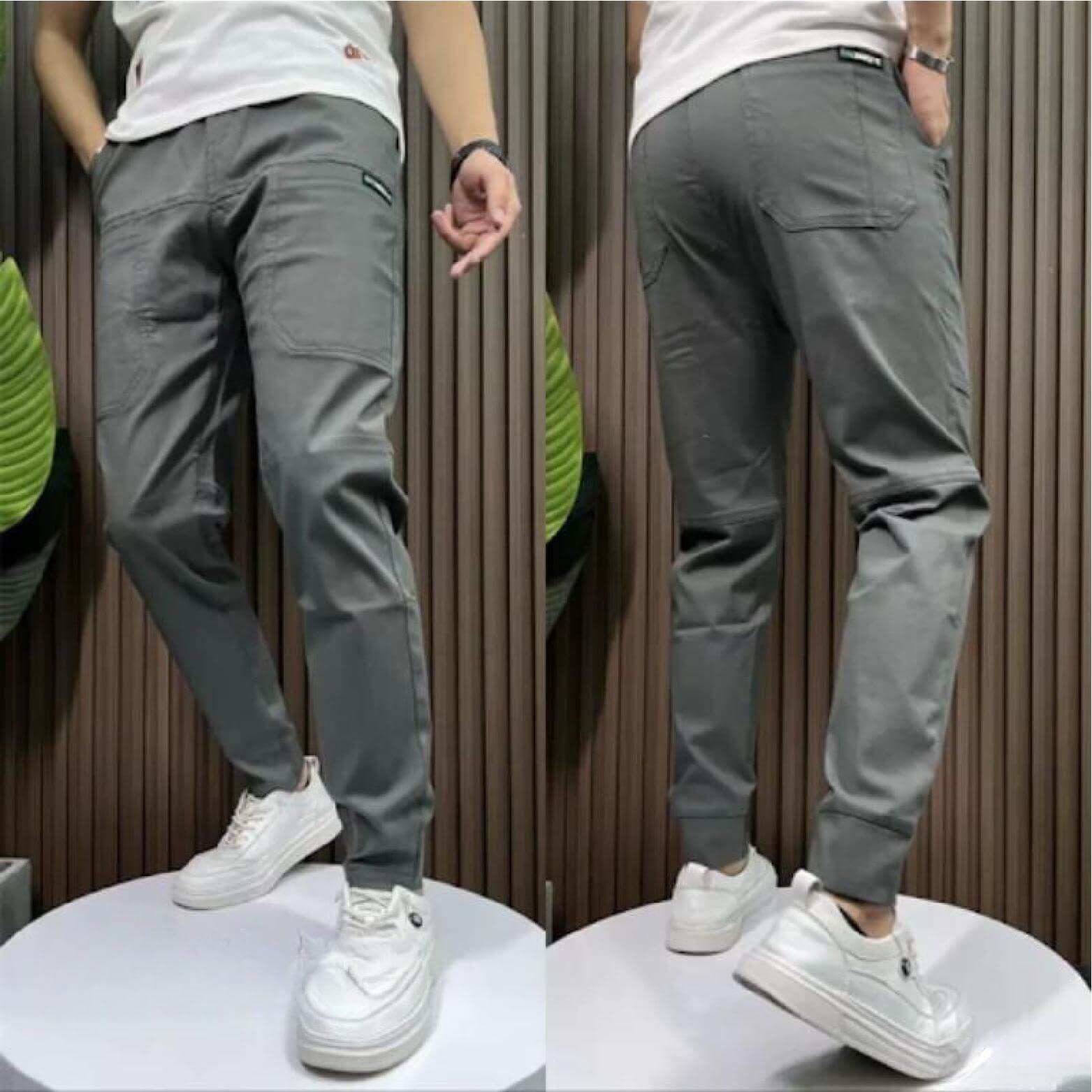 Jeans cargo elásticos para hombre