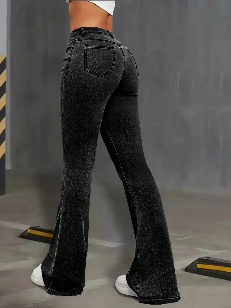 Jeans Rectos de Cintura Alta