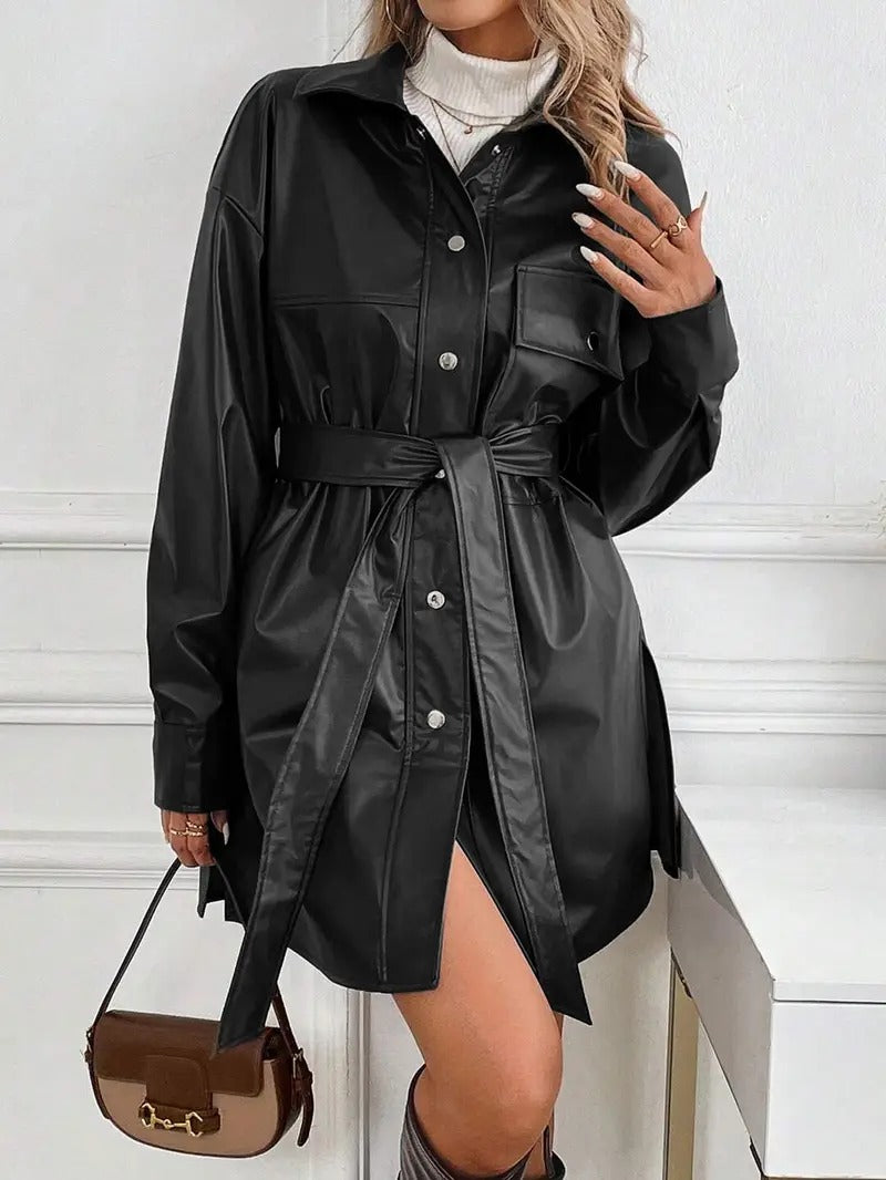 Gabardina Efecto Piel