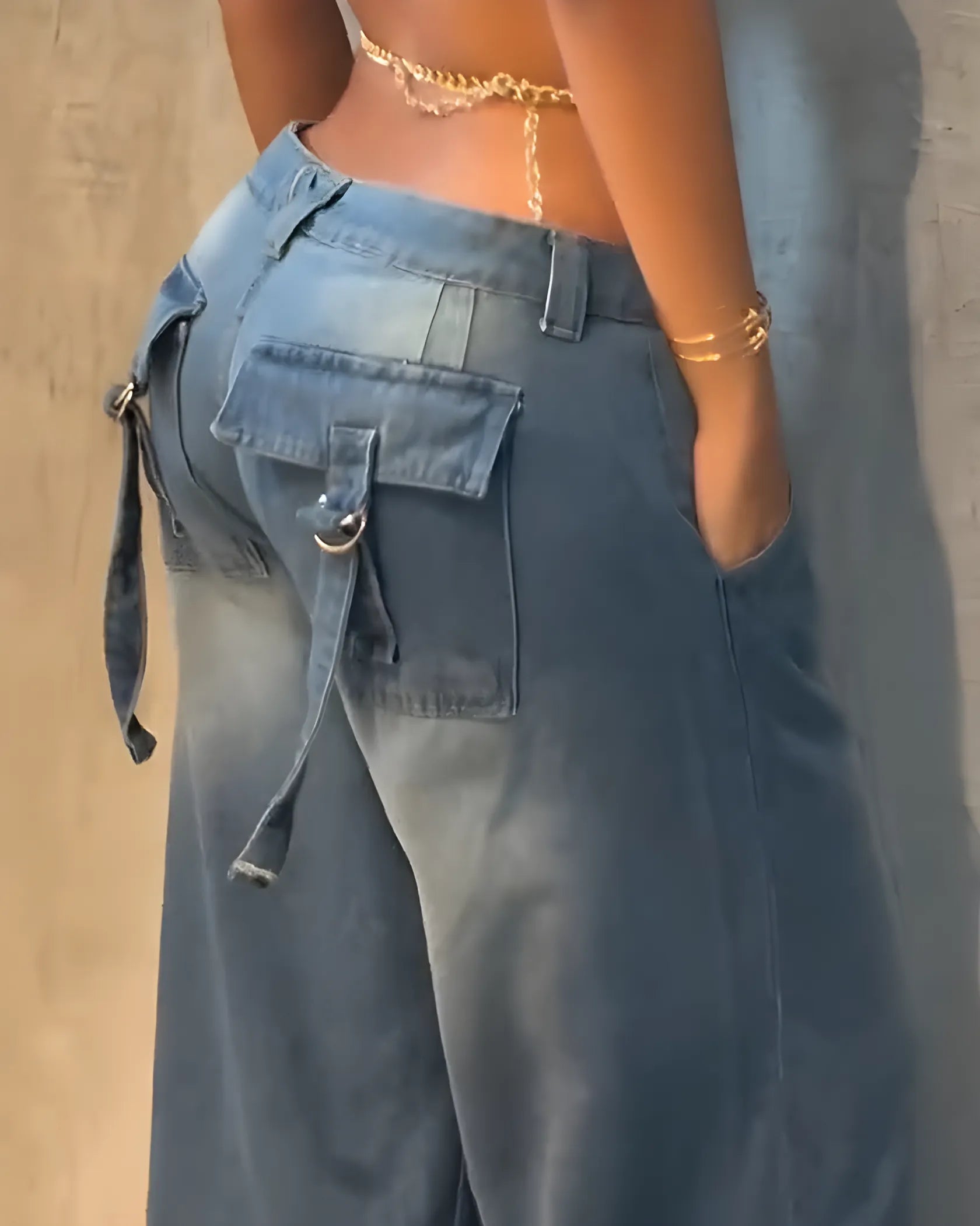 Vaqueros Estilo Cargo Sara