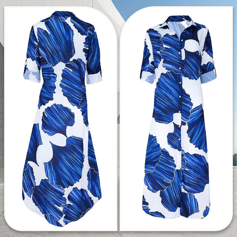 Vestido largo con cuello cruzado