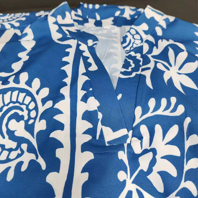 Vestido holgado elegante con cuello en V