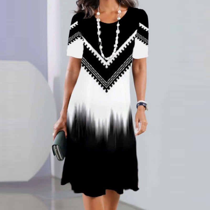 Elegante vestido monocromático