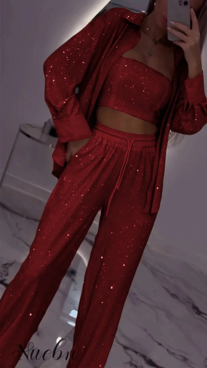 Conjunto Glam Chic De Tres Piezas